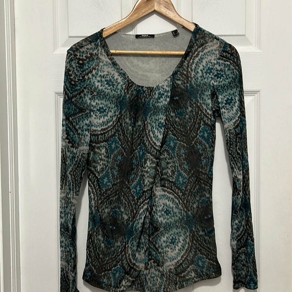 MEXX Y2K long sleeve sheer top. Size L